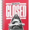 »Beach Closed« Notizbuch