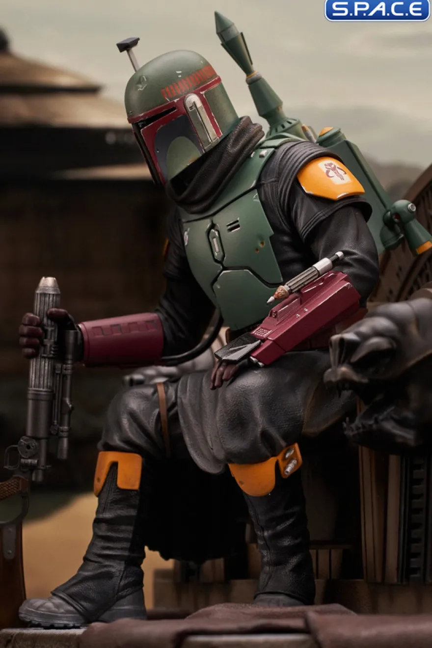 Boba Fett on Throne Premier Collection Statue