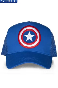 Captain America Logo Trucker Cap blue