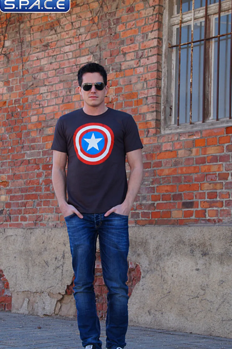 Captain America Logo T-Shirt brown