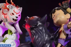 Chibiterasu vs. Dark Chibiterasu & Possessed Kuni Statue
