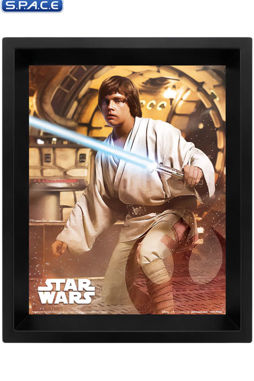 Darth Vader vs. Luke Skywalker framed 3D Lenticular Poster
