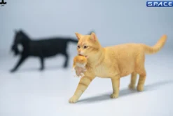 Domestic Cat with Kitten Statue