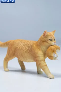 Domestic Cat with Kitten Statue