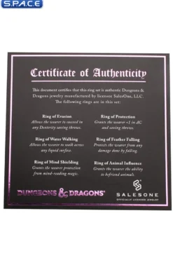 Dungeons & Dragons 6 Ring Set