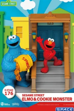 Elmo & Cookie Monster Diorama Stage 176 (Sesame Street)