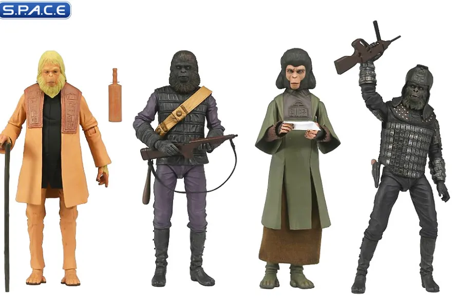 4er Komplettsatz: Planet of the Apes Legacy Serie 1