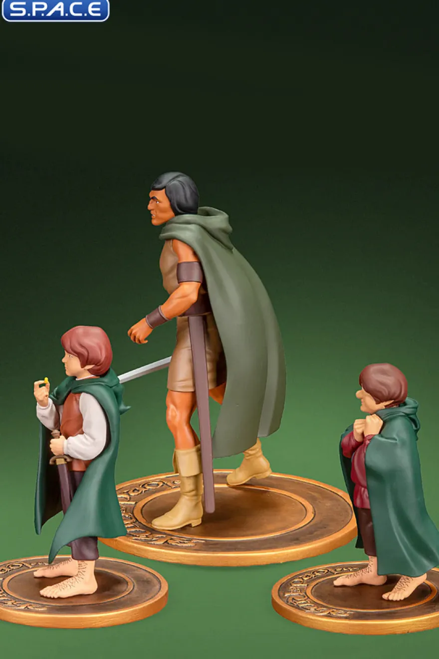 Frodo, Aragorn and Samwise PVC Statue Set