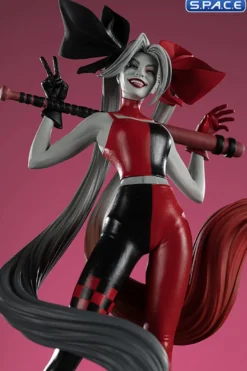 Harley Quinn red, white & black Statue by Alex Garner