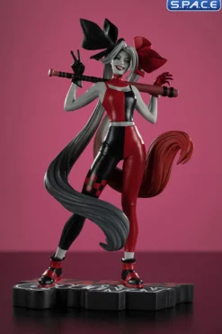 Harley Quinn red, white & black Statue by Alex Garner