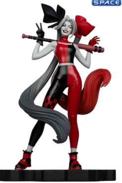 Harley Quinn red, white & black Statue by Alex Garner