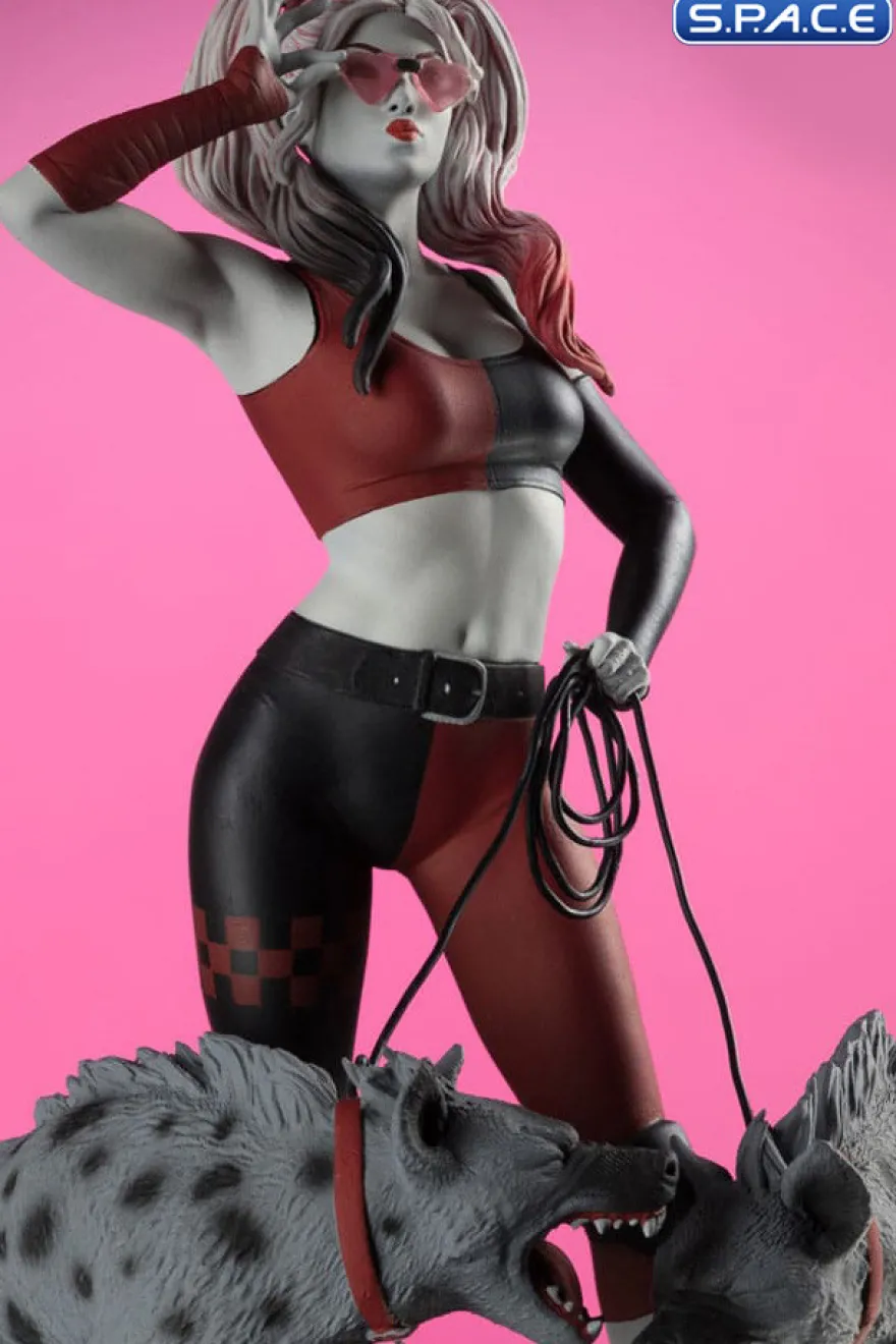 Harley Quinn red, white & black Statue by Jenny Frison