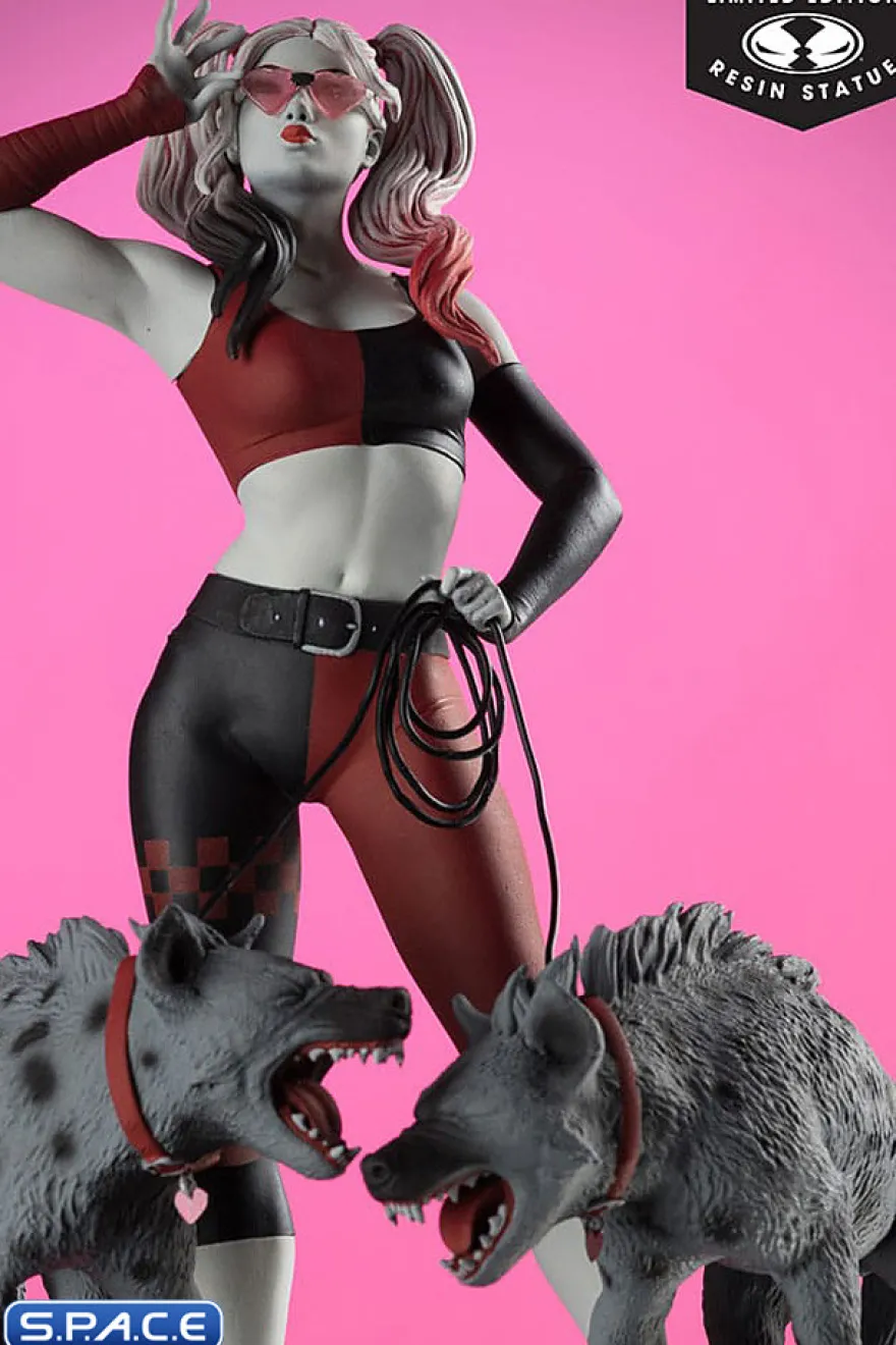 Harley Quinn red, white & black Statue by Jenny Frison