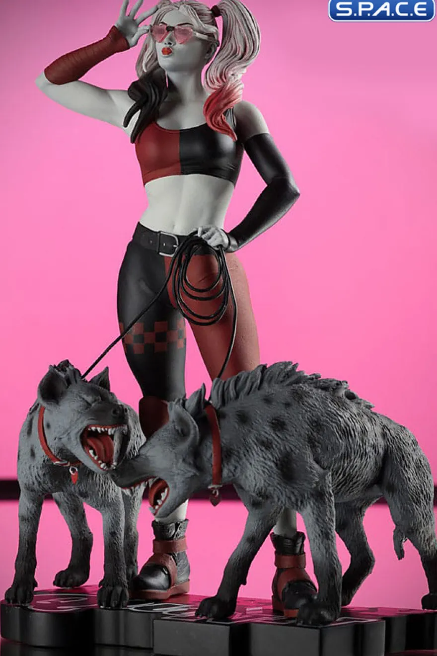 Harley Quinn red, white & black Statue by Jenny Frison