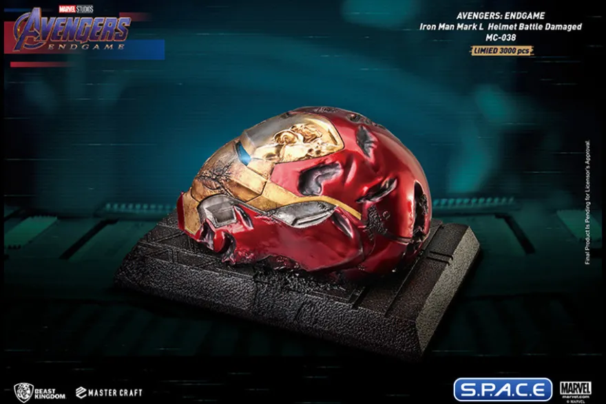 Iron Man Mark L Battle Damaged Helmet Master Craft Statue