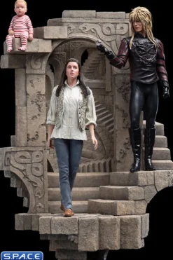 Jareth and Sarah in the Illusionary Maze Statue