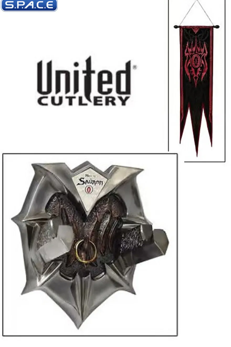 1:1 Mace of Sauron and Ring Red Eye Edition with War Banner Life-Size Replica