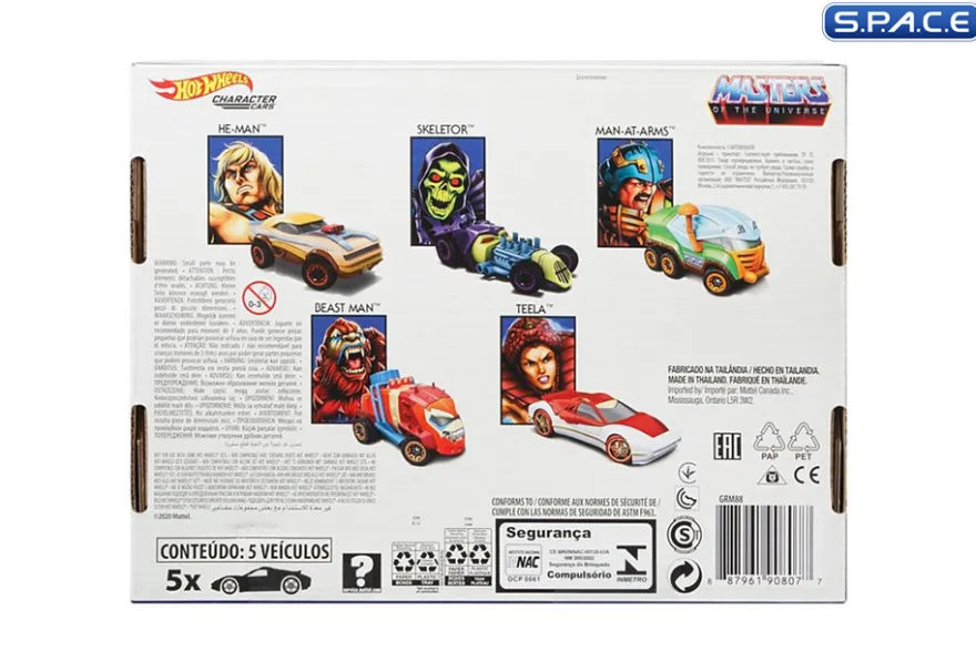 MOTU Hot Wheels Character Cars 5-Pack