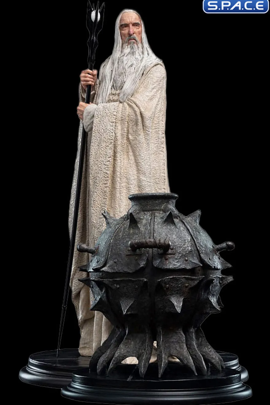 Saruman the White Wizard & the Fire of Orthanc Statue