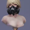 1/6 Scale Anna »The Border Hunter« Head Sculpt with gas mask
