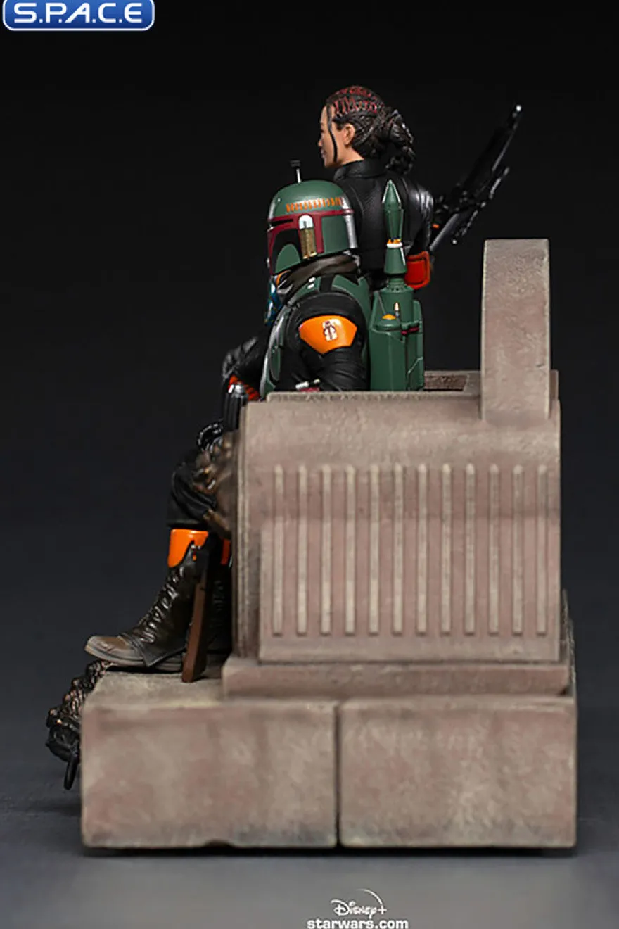 1/10 Scale Boba Fett & Fennec Shand on Throne Deluxe Art Scale Statue
