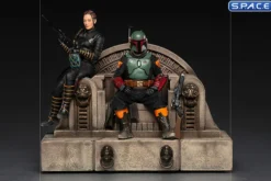 1/10 Scale Boba Fett & Fennec Shand on Throne Deluxe Art Scale Statue