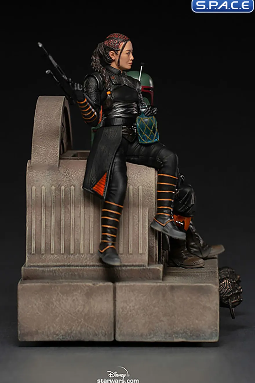 1/10 Scale Boba Fett & Fennec Shand on Throne Deluxe Art Scale Statue