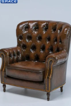 1/12 Scale British Vintage Chesterfield Armchair