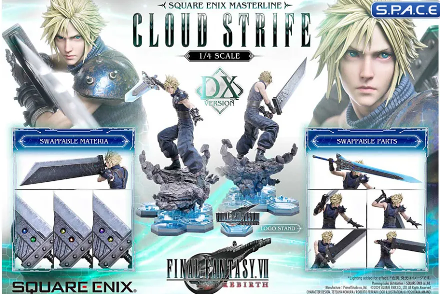 1/4 Scale Cloud Strife Deluxe Square Enix Masterline Statue