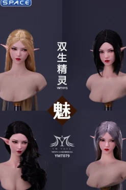 1/6 Scale Elf Twin Mei Head Sculpt