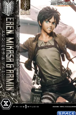 1/4 Scale Eren, Mikasa & Armin Deluxe Ultimate Premium Masterline Statue