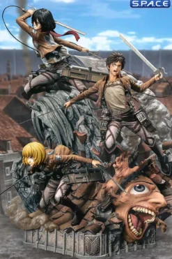 1/4 Scale Eren, Mikasa & Armin Ultimate Premium Masterline Statue