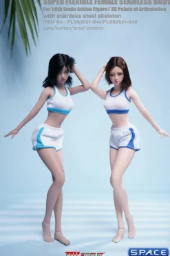 1/6 Scale female super-flexible seamless suntan Body with small breast and head sculpt