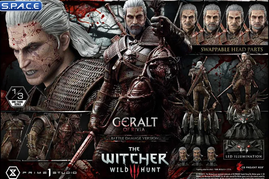 1/3 Scale Geralt of Rivia Museum Masterline Statue