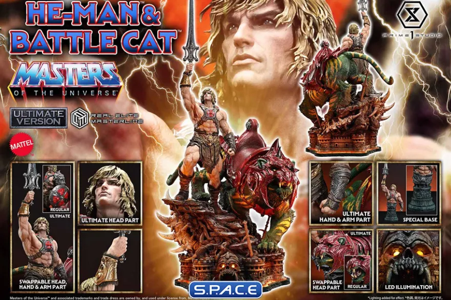 1/4 Scale He-Man & Battle Cat Real Elite Masterline Statue