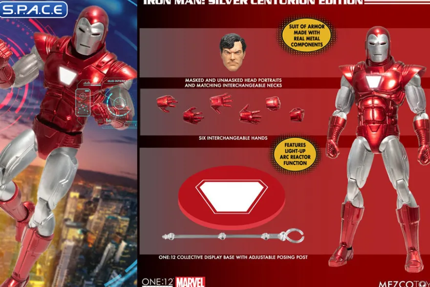 1/12 Scale Iron Man Silver Centurion One:12 Collective