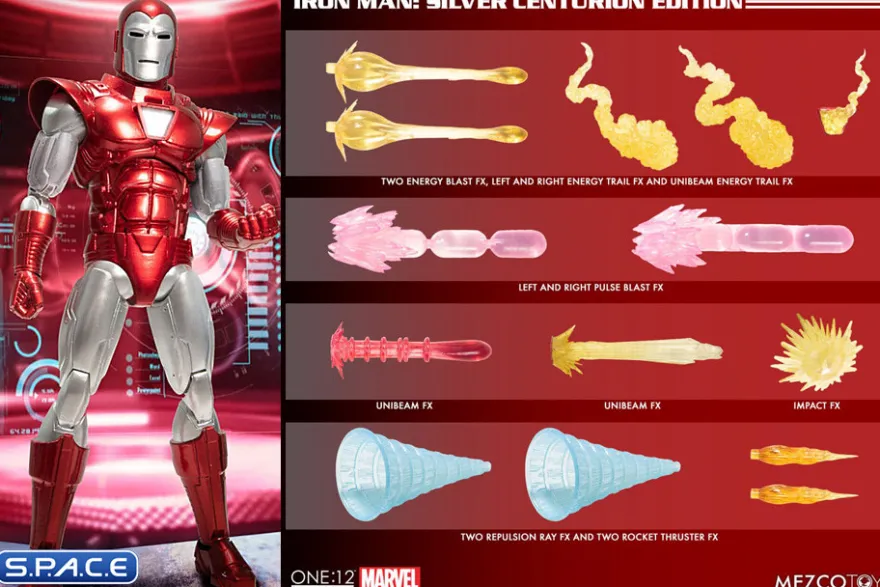 1/12 Scale Iron Man Silver Centurion One:12 Collective
