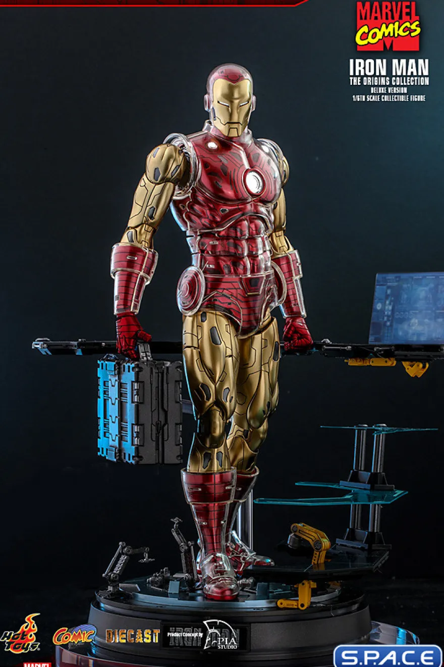 1/6 Scale Iron Man »The Origins Collection« Deluxe Version Comic Masterpiece CMS08D38 Diecast Series