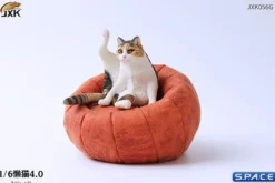 1/6 Scale lazy Cat (dark brown/white)
