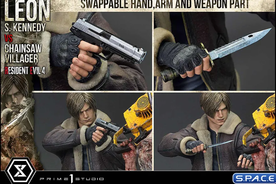1/4 Scale Leon S. Kennedy vs. Chainsaw Villager Ultimate Premium Masterline Statue