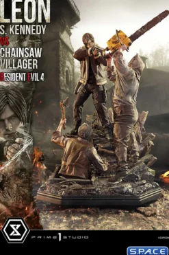 1/4 Scale Leon S. Kennedy vs. Chainsaw Villager Ultimate Premium Masterline Statue