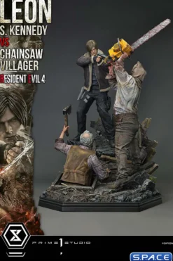 1/4 Scale Leon S. Kennedy vs. Chainsaw Villager Ultimate Premium Masterline Statue