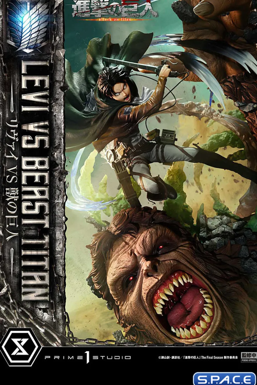 1/4 Scale Levi vs. Beast Titan Ultimate Premium Masterline Statue