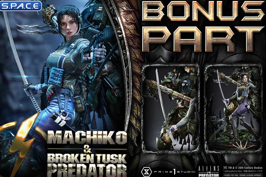 1/4 Scale Machiko & Broken Tusk Predator Ultimate Premium Masterline Statue