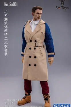 1/6 Scale male Trench Coat Set