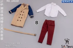 1/6 Scale male Trench Coat Set