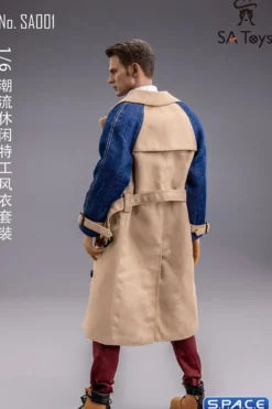 1/6 Scale male Trench Coat Set