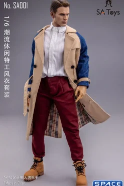 1/6 Scale male Trench Coat Set