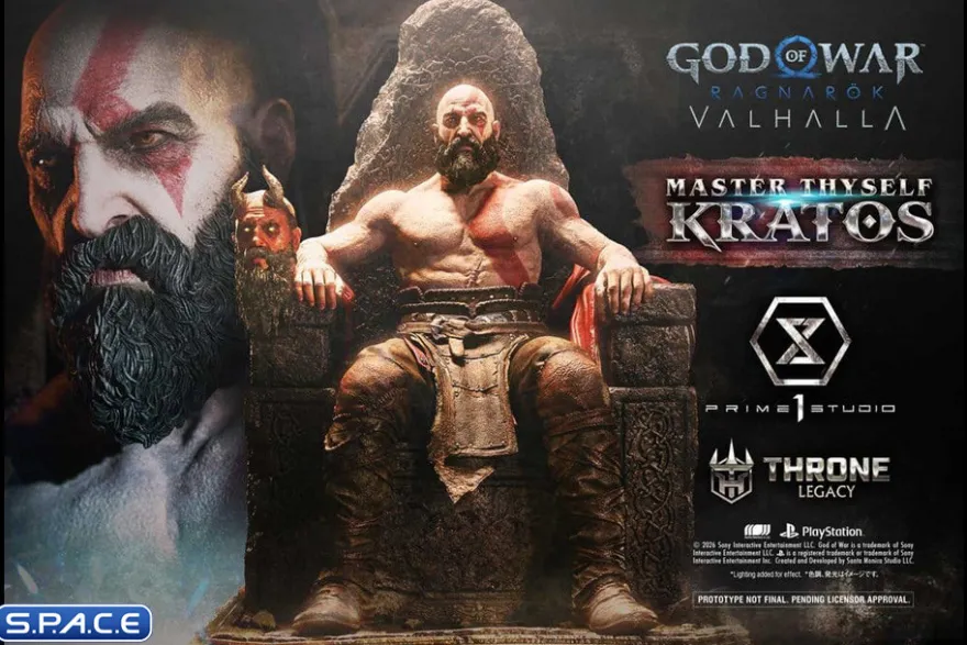 1/3 Scale Master Thyself Kratos Throne Legacy Statue