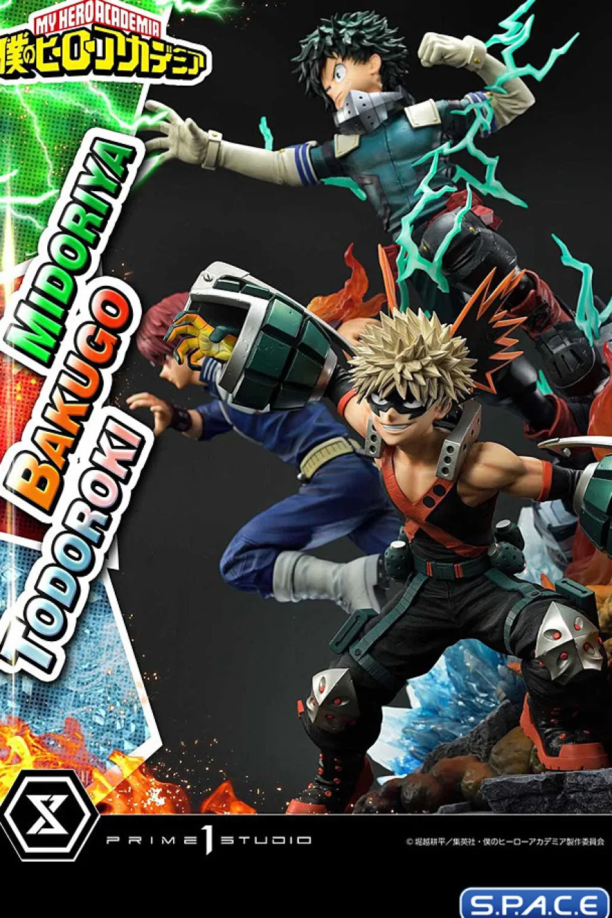 1/4 Scale Midoriya, Bakugo & Todoroki Ultimate Premium Masterline Statue